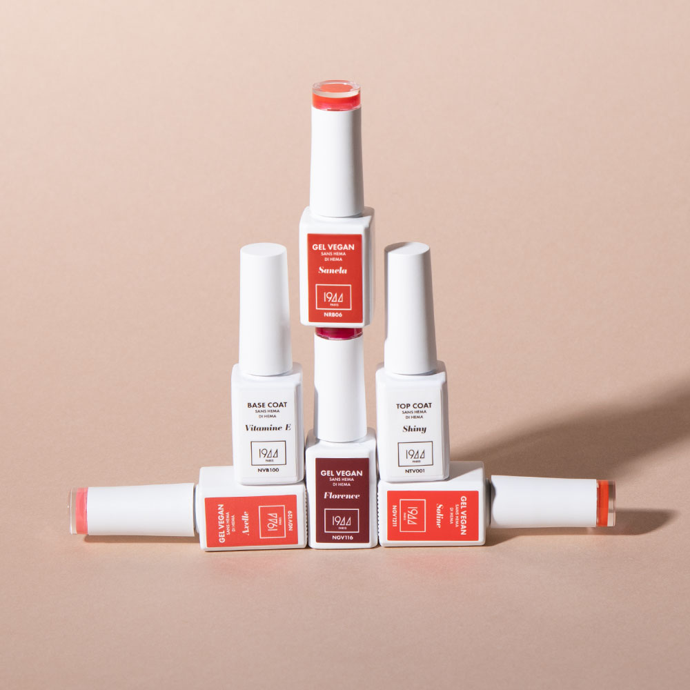 Les 6 Sublimes Gel Vegan – Le Complet – 4 Couleurs, Base Coat et Top Coat