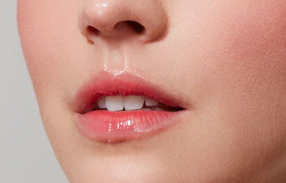Maquillage utilisés pour les lèvres du look rose printanier : La Laque Mate Gillian, Le Brillant Gloss Ultra Salma