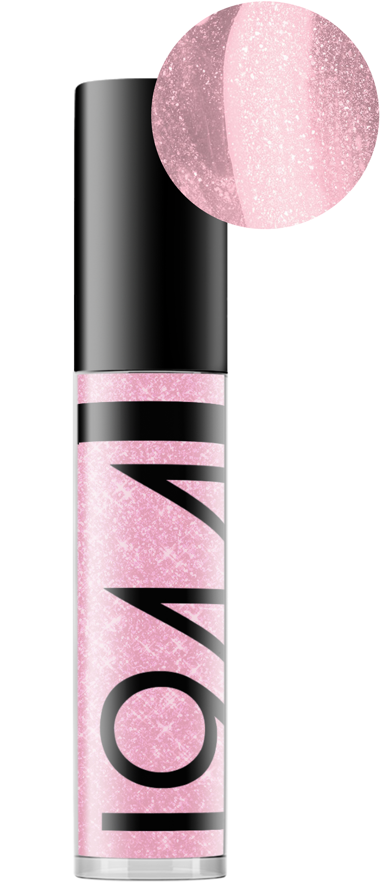 Angèle Ultra Shiny Gloss - Glittery Pink Color - Glittery Effect