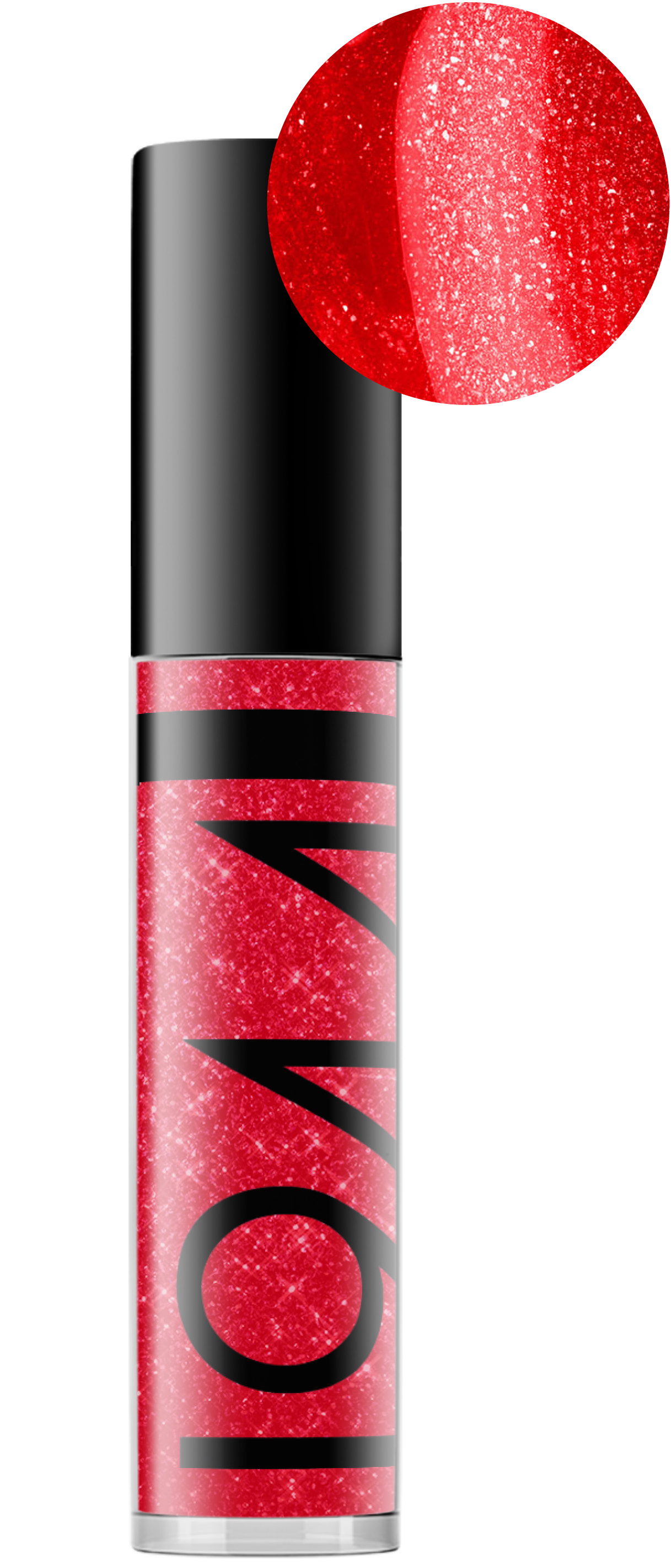Nicole Ultra Shiny Gloss - Glittery Red Color - Glittery Effect