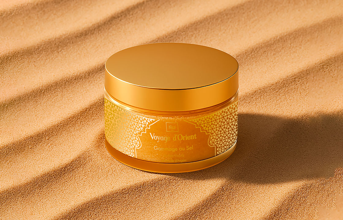Le Gommage au Sel Voyage d'Orient à la Fleur d'Oranger ou Ambre Vanille Le Gommage au Sel Voyage d'Orient à la Fleur d'Oranger ou Ambre Vanille