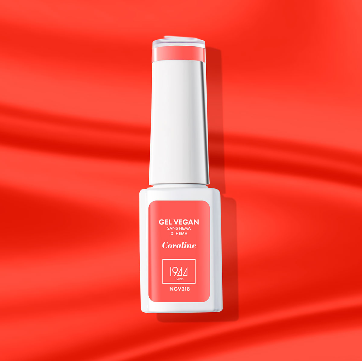 Le Gel Vegan Coraline - Collection Néon - Rouge Corail