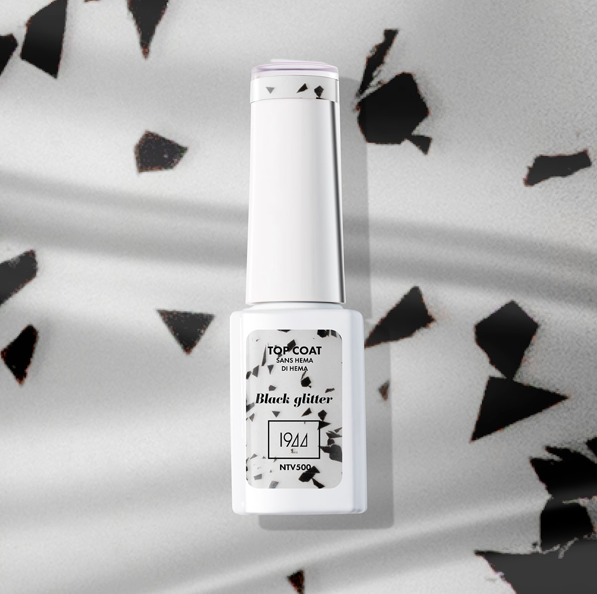 Le Top Coat Black Glitter