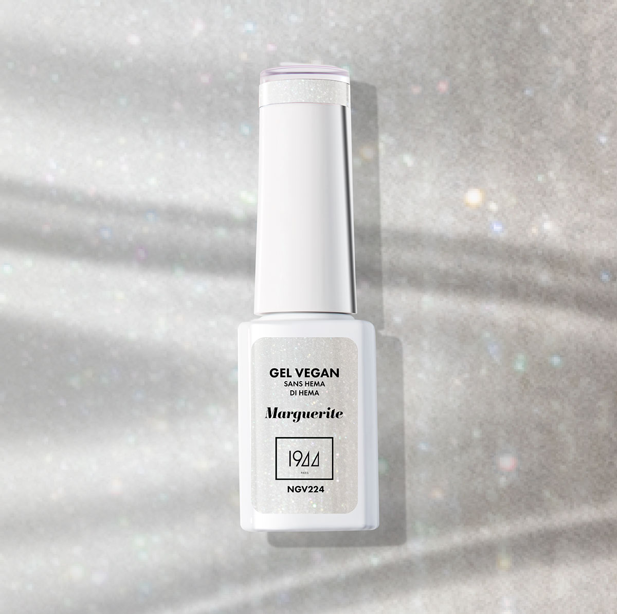 Le Gel Vegan Marguerite - Collection Perles - Blanc Irisé Cristallin